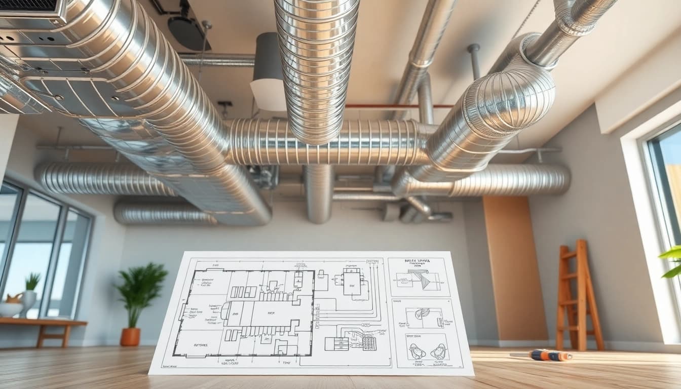 Enhance understanding of hvac system duct design with detailed layout and modern installation.