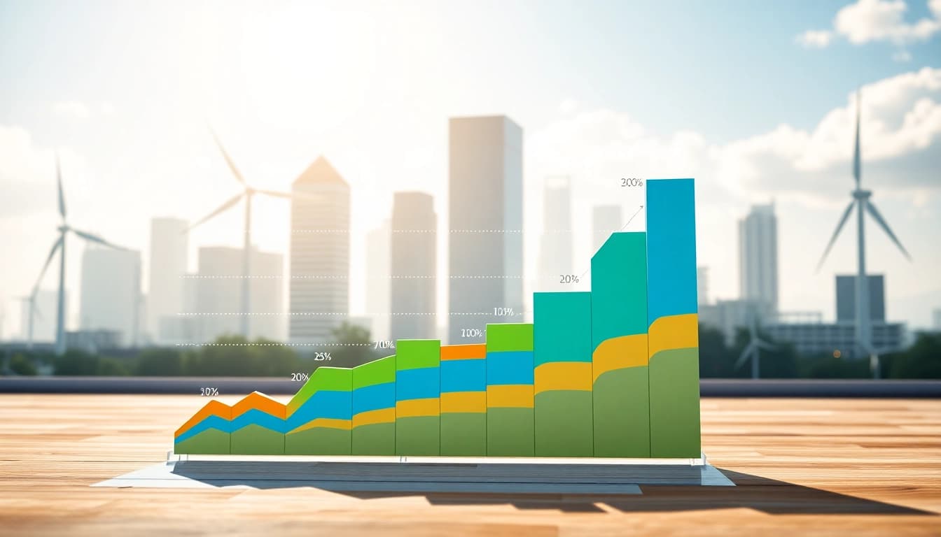 Visual representation of the big six energy suppliers showcasing market statistics and trends in the UK.
