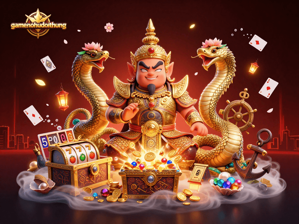 Engage with gamenohudoithuong and experience thrilling jackpot slots surrounded by mystical elements.