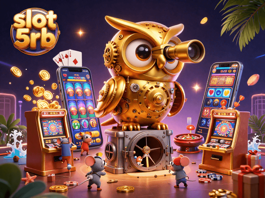 Experience excitement with slot 5rb: colorful 3D casino scene with gaming elements and vibrant characters.