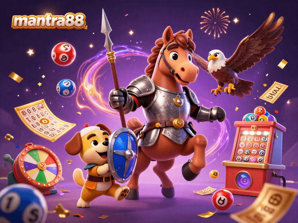Win big with mantra88 while enjoying vibrant 3D casino action in this dynamic illustration.
