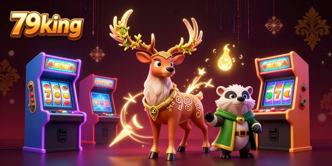 Experience the magic of 79king with a captivating casino-inspired 3D illustration.
