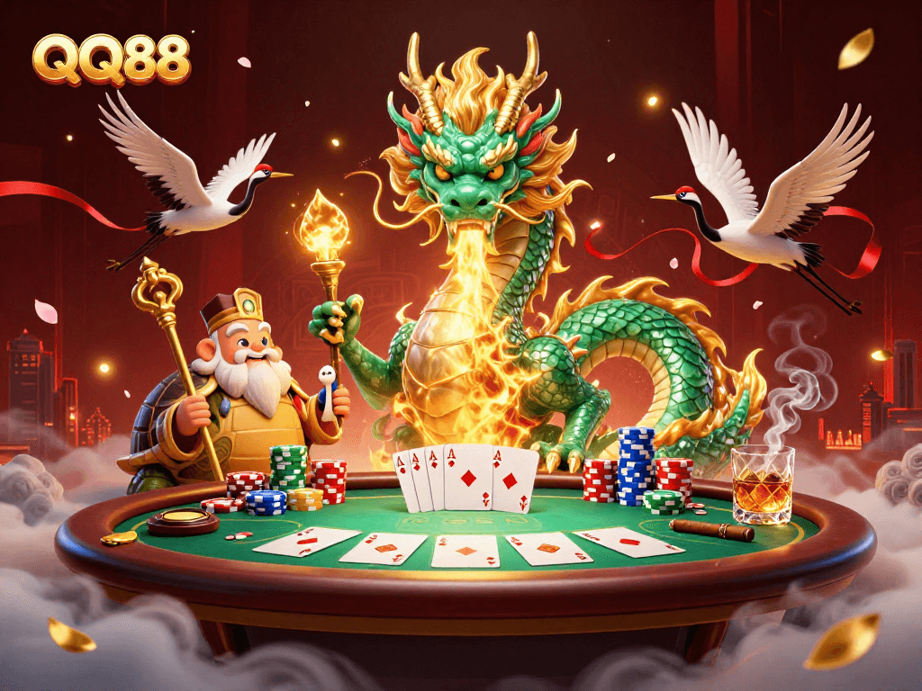 Experience the thrilling allure of QQ88 with fantasy elements around vivid poker gameplay.