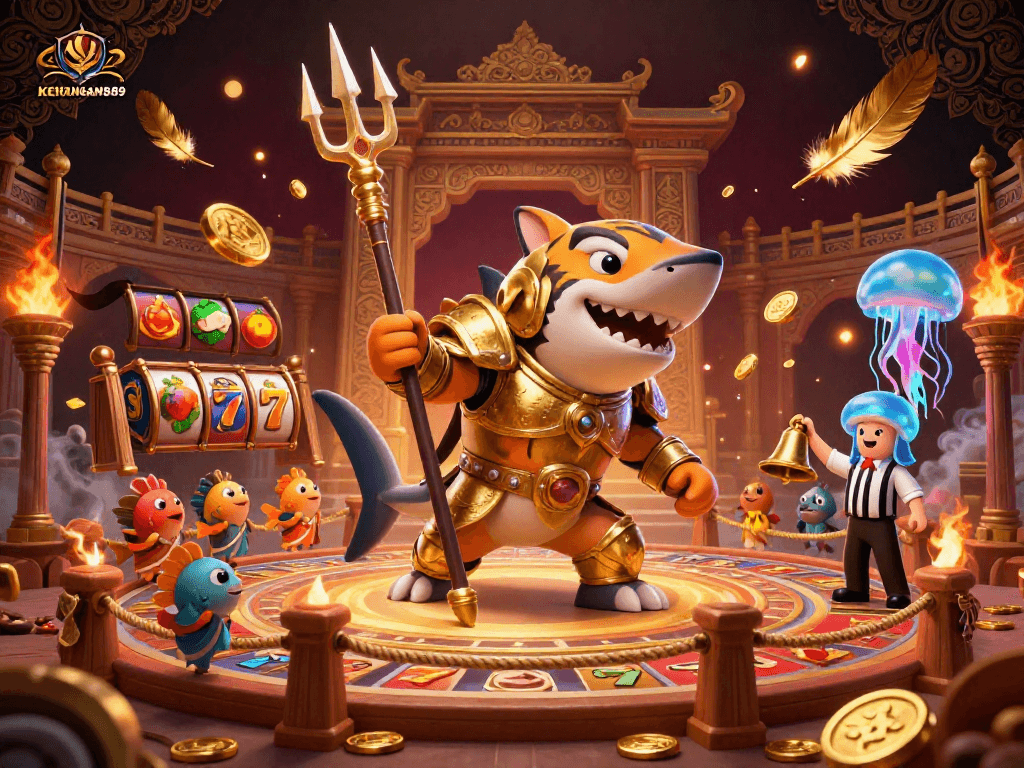 Engage with KENANGAN889's exciting slot games featuring vibrant characters and dynamic visuals.
