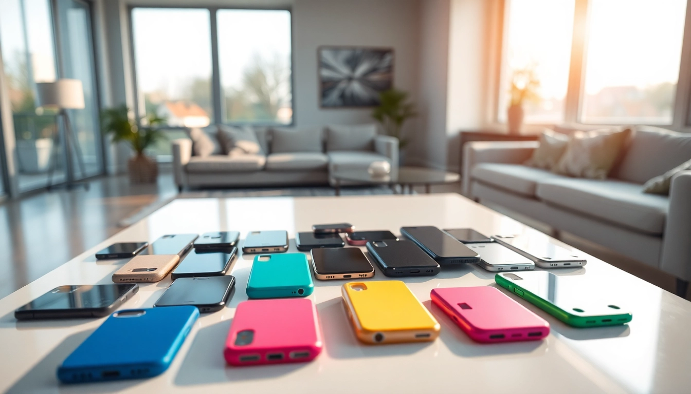 Showcase of diverse cell phone case manufacturers highlighting design and innovation.