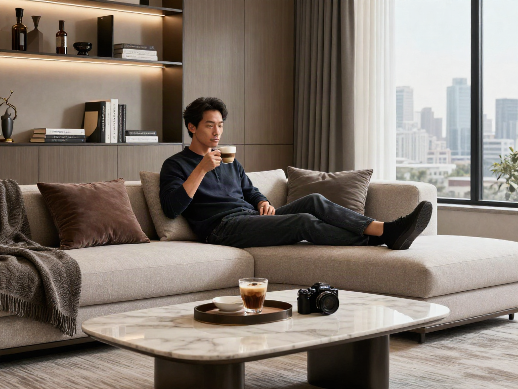 Gaya hidup luxury111 di ruang tamu mewah dengan dekorasi elegan.