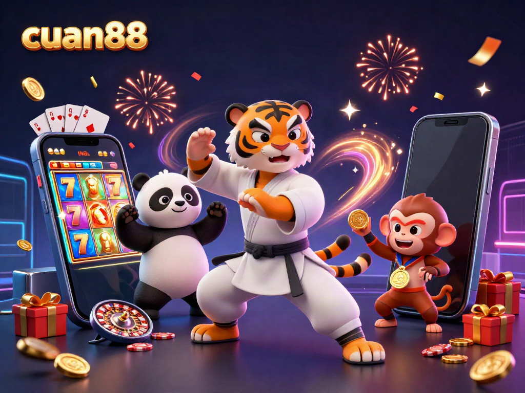 Engage in winning strategies for online gaming at cuan88, showcasing an exciting 3D casino illustration.
