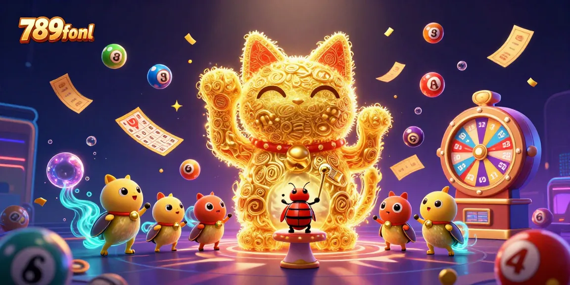 Experience the excitement of 789fonl with a vibrant lucky cat and dynamic casino elements
