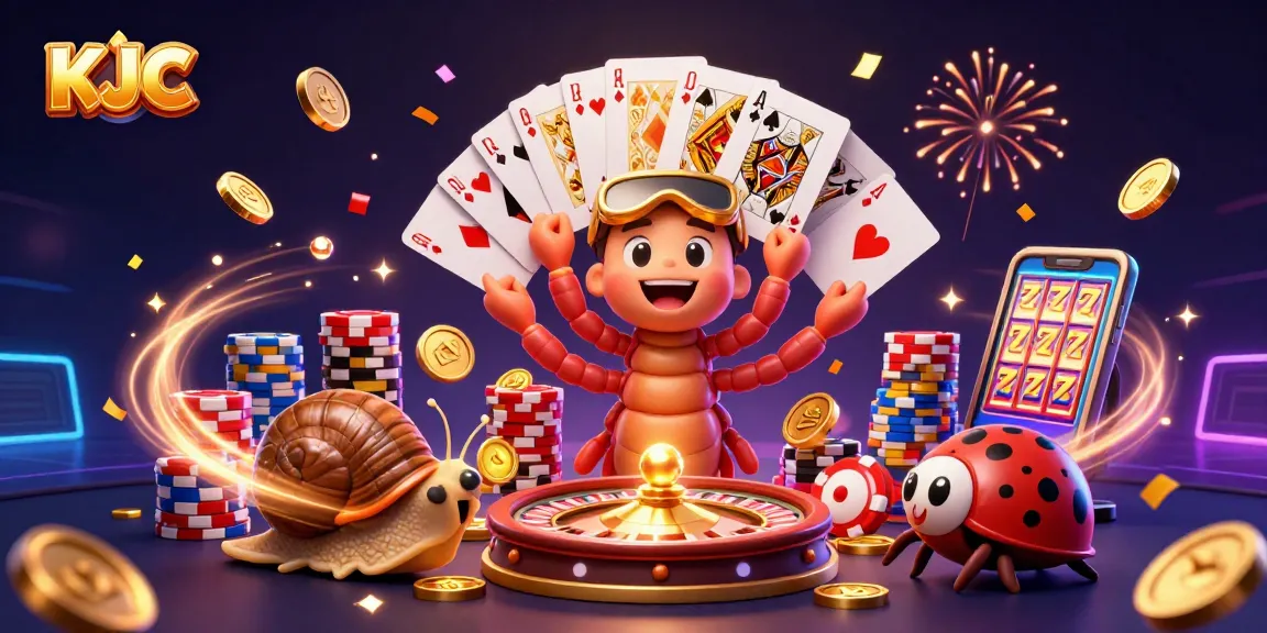 KJC dealer fanning cards with excitement while a high-roller pushes chips, creating a vibrant gambling scene