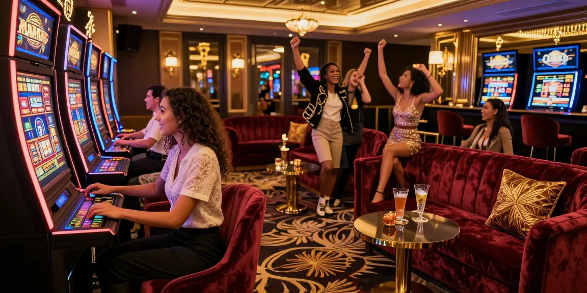 Gamer menikmati pengalaman slot mewah di LUXURY777 dengan suasana glamor.