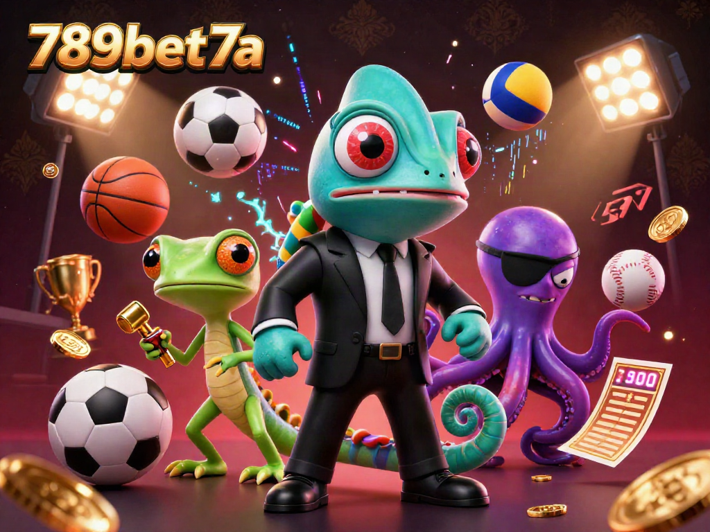 Experience the excitement of 789bet7a with dynamic sports betting elements and animated character action.