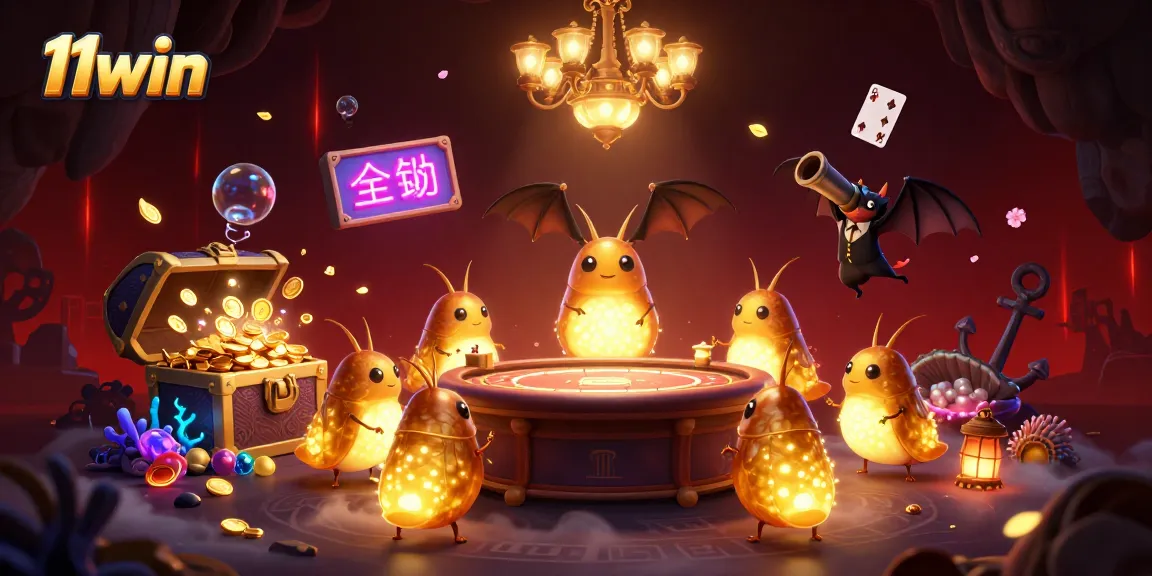 Join the exciting world of 11win as glowworms light up the thrilling casino atmosphere.