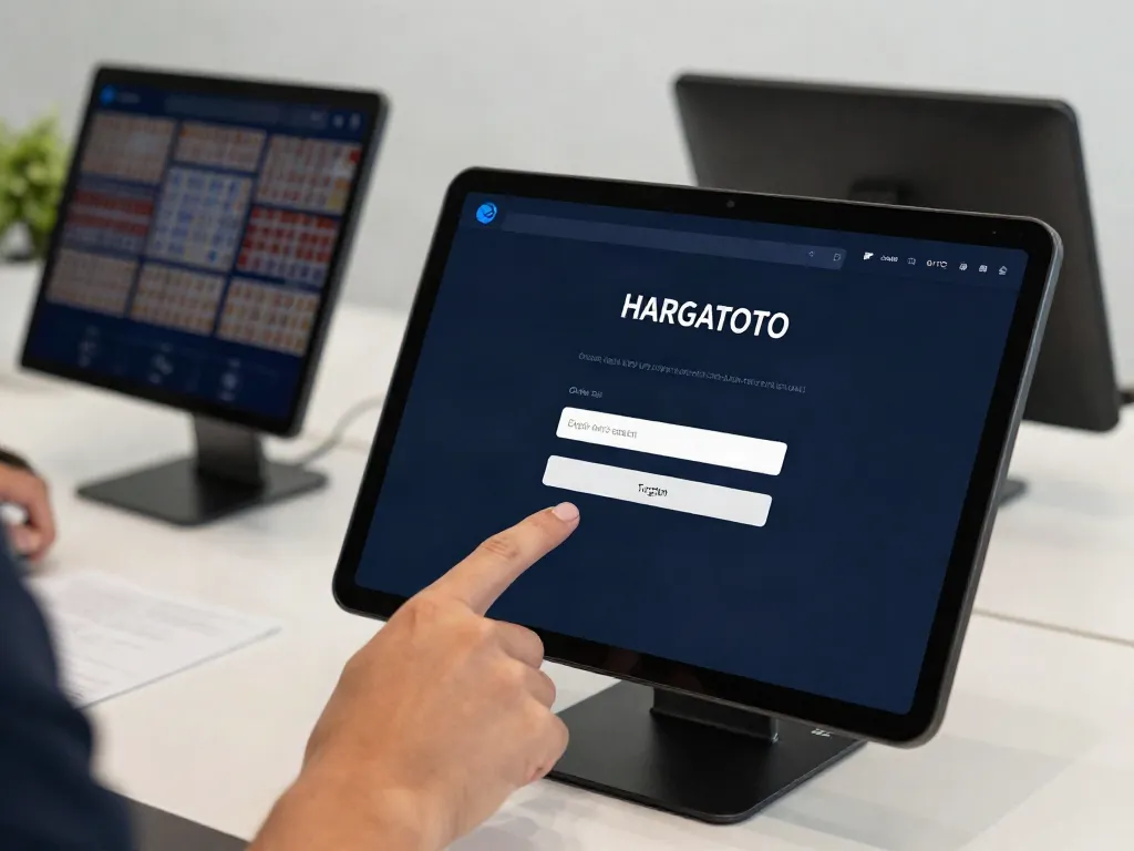 HARGATOTO login interface displaying secure togel access options.