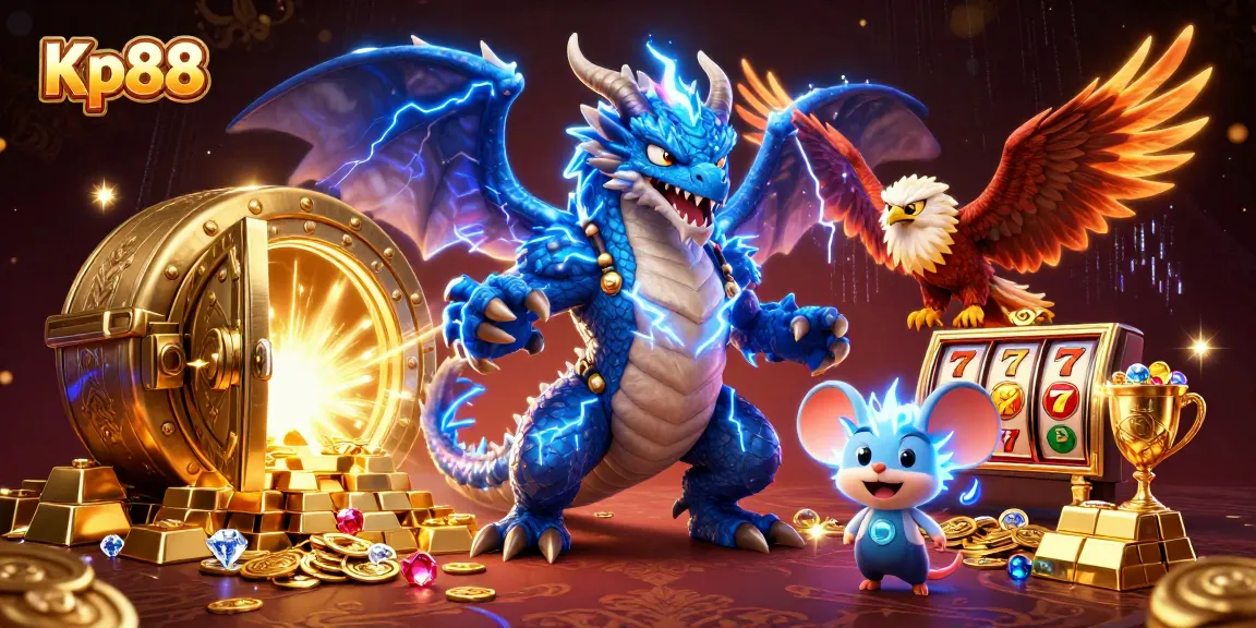 Kp88 invites players to experience thrilling online slots with electric energy and vibrant 3D action.