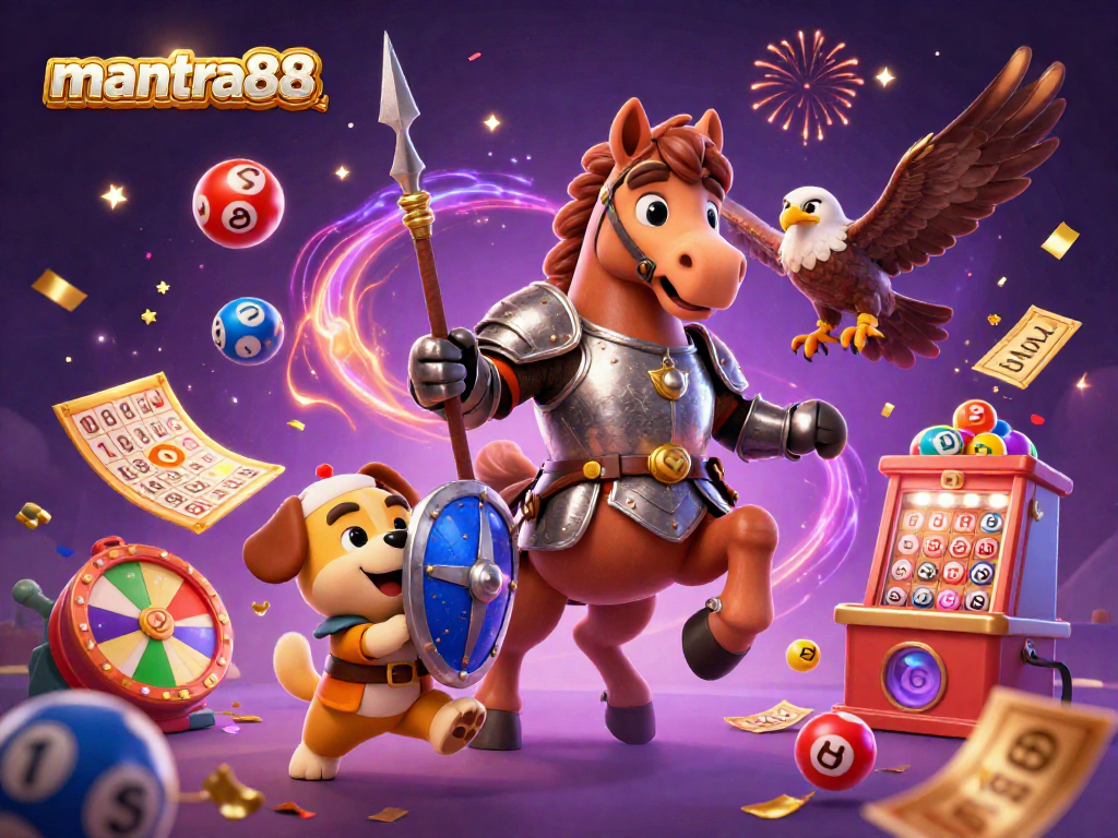 Win big with mantra88 while enjoying vibrant 3D casino action in this dynamic illustration.