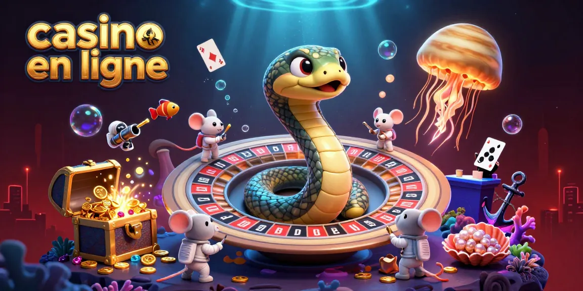 Jouez de manière stratégique dans un casino en ligne, avec des astronautes et un serpent cosmique.