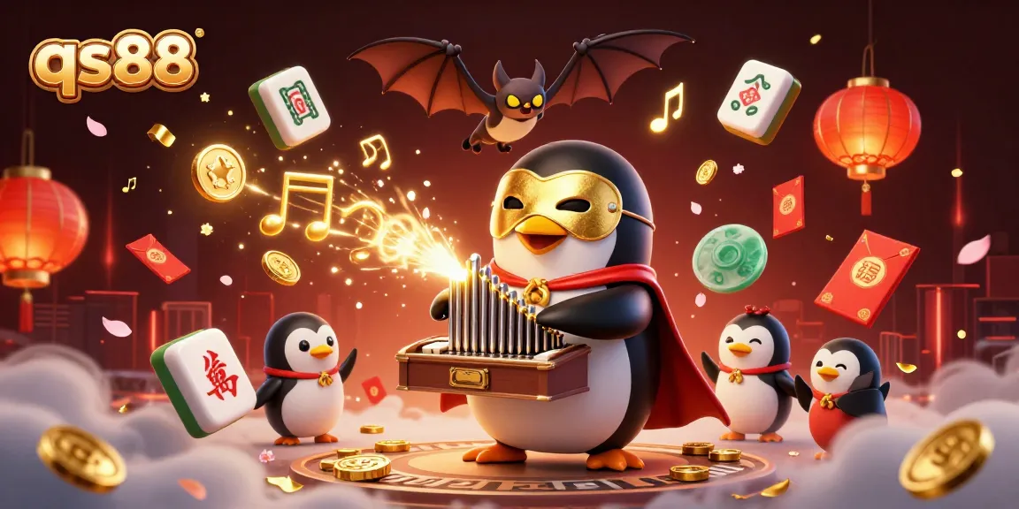 Experience the excitement of qs88 with golden coins and lively game elements in a dynamic casino scene.