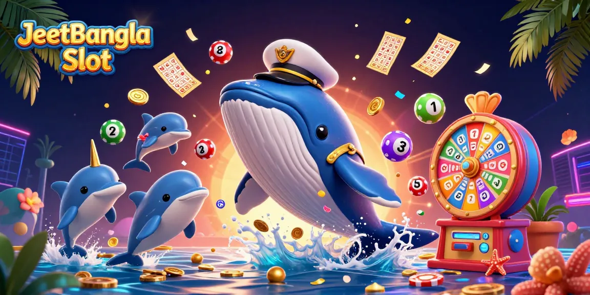 Experience thrilling action with JeetBangla Slot, immersing players in a vibrant, animated 3D casino scene.