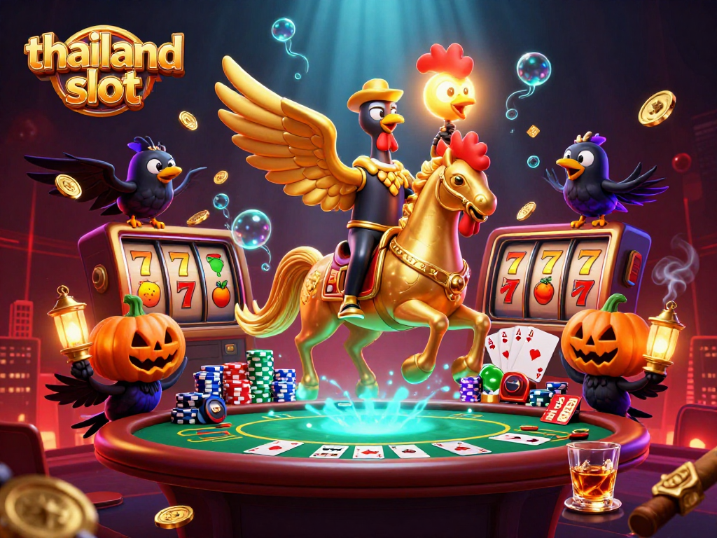 Spin the reels in the thailand slot casino scene with glowing characters and vibrant game elements.