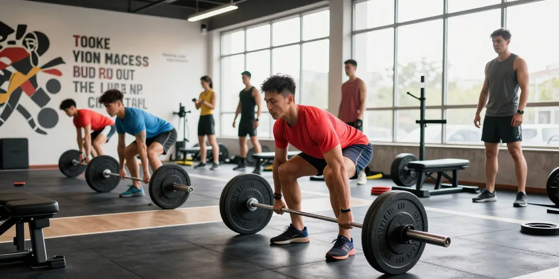 Prime Pharma Steroids showcase in a vibrant gym scene with athletes training hard.