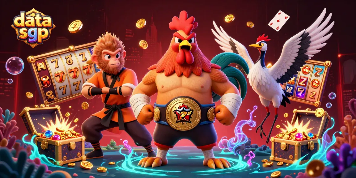 Check winning patterns with data sgp in a lively casino scene featuring dynamic gaming elements.