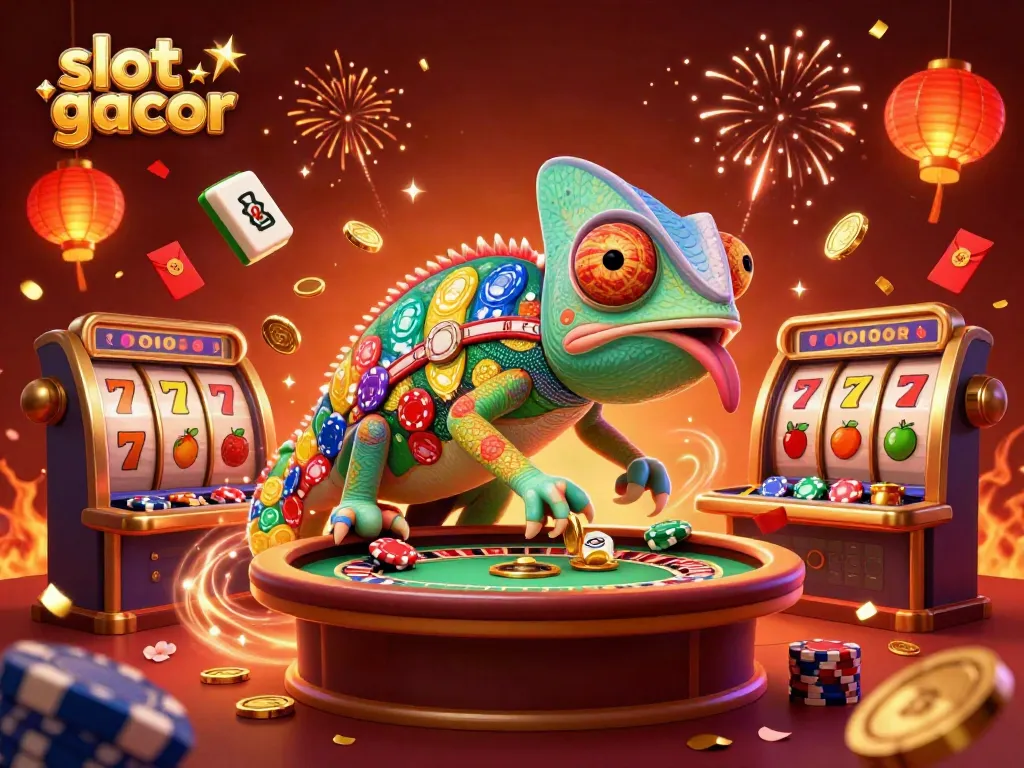 Enjoy a thrilling slot gacor experience with a vibrant casino scene full of rich game elements.
