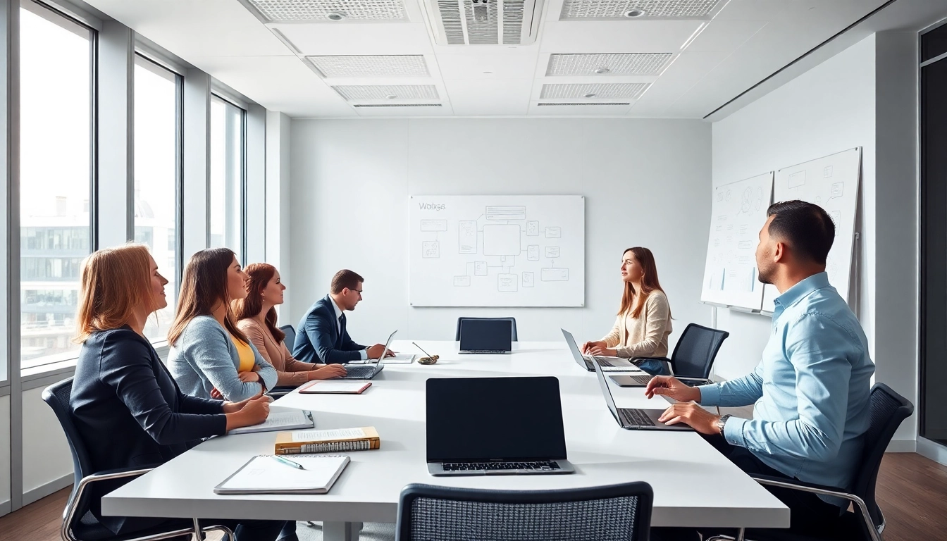 Learn about temporary staffing agencies in a team meeting focused on collaboration.