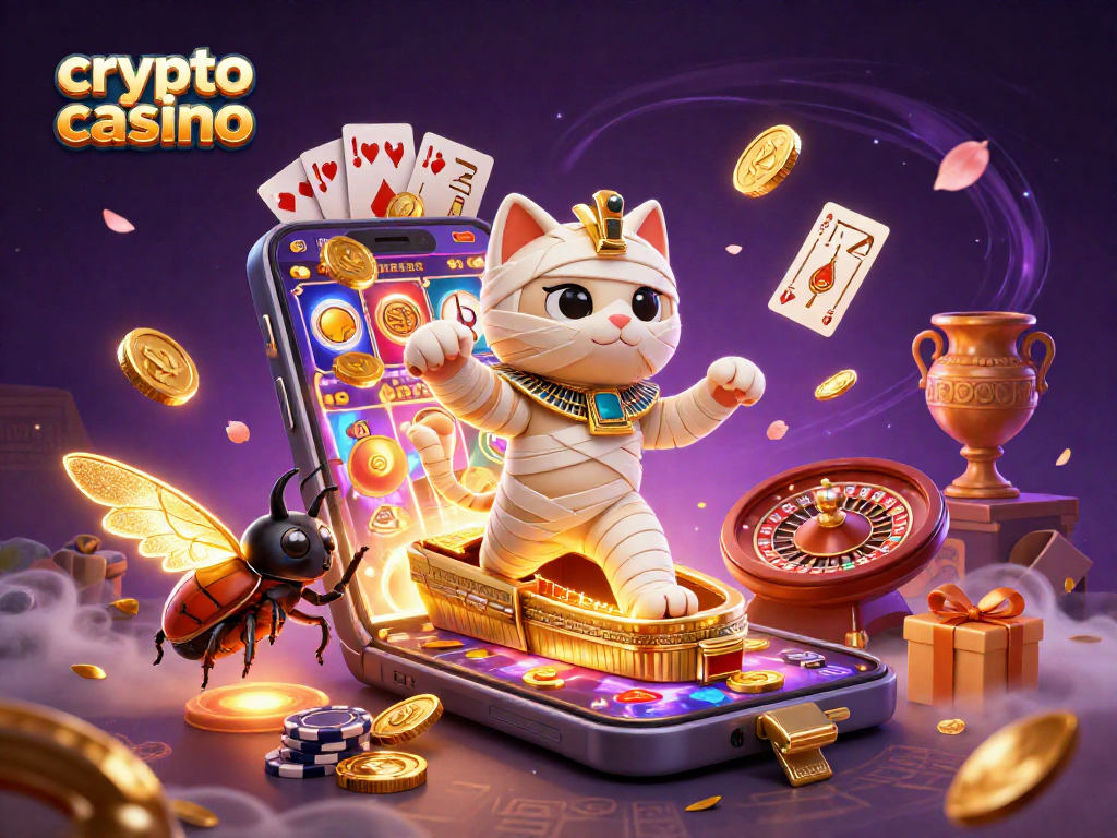 Découvrez un crypto casino dynamique avec une momie égyptienne et un scarabée, mettant en avant des jeux passionnants.