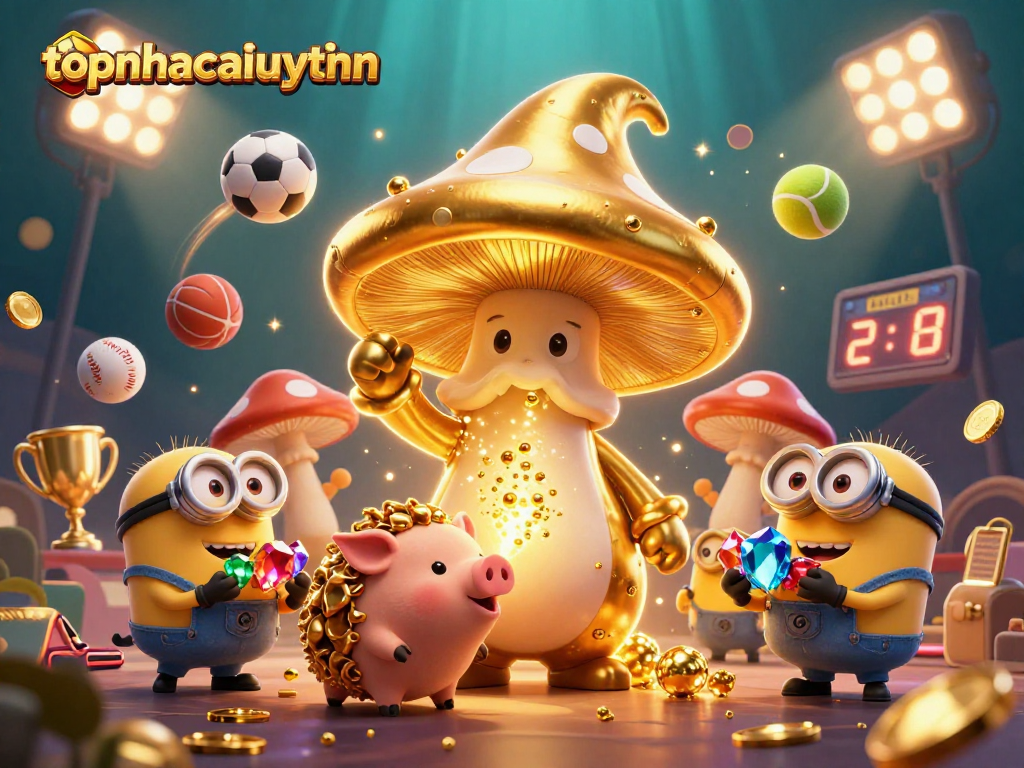 Win with topnhacaiuytinn as treasure-hunting characters illuminate the casino.