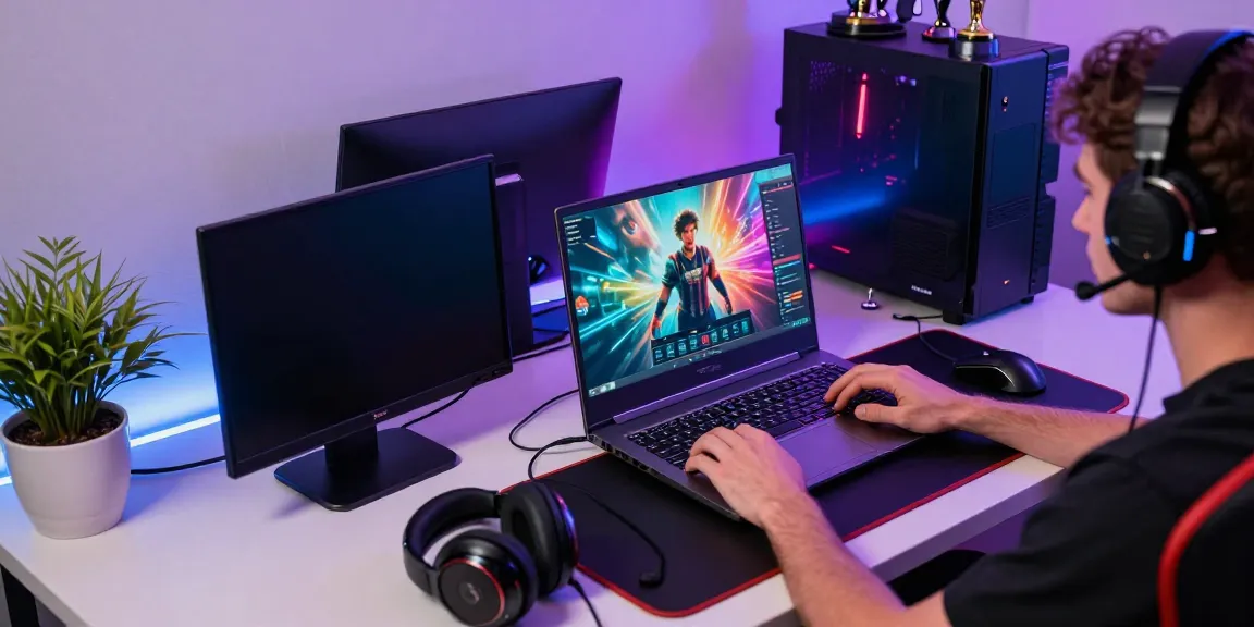 Engaging gameplay on Singatoto link platform with vibrant visuals and gaming accessories.