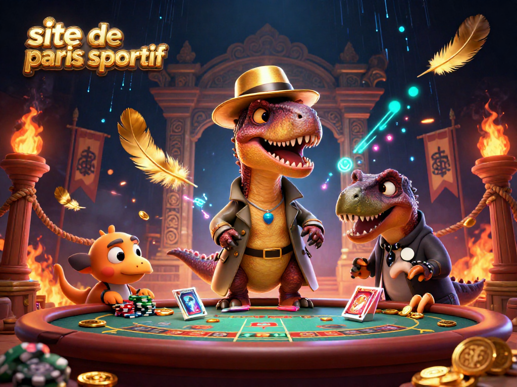 Placer des mises sur un site de paris sportif avec des personnages de dinosaures animés au casino