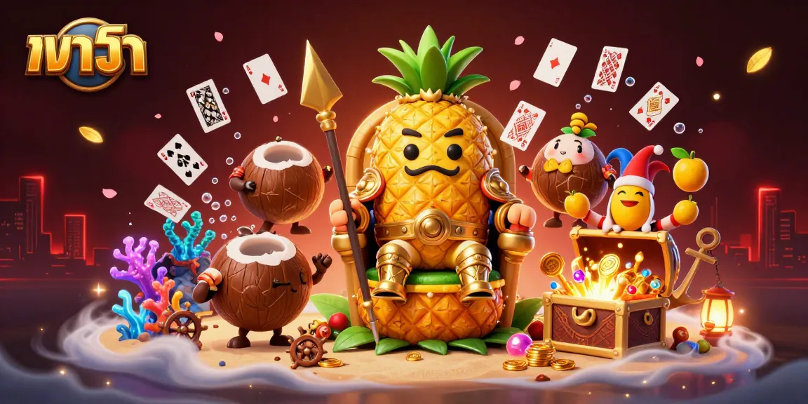 Experience the excitement of บาคาร่า with our vibrant 3D scene showcasing lively casino characters and dynamic game elements.
