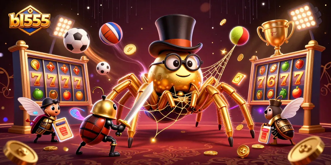 Engage with the thrilling world of bl555 as a golden tarantula spins a jackpot thread, enticing players.