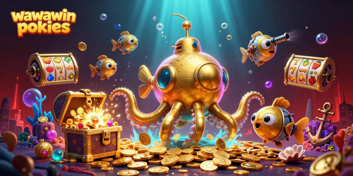 Play thrilling wawawin pokies and discover treasures in a vibrant underwater scene.