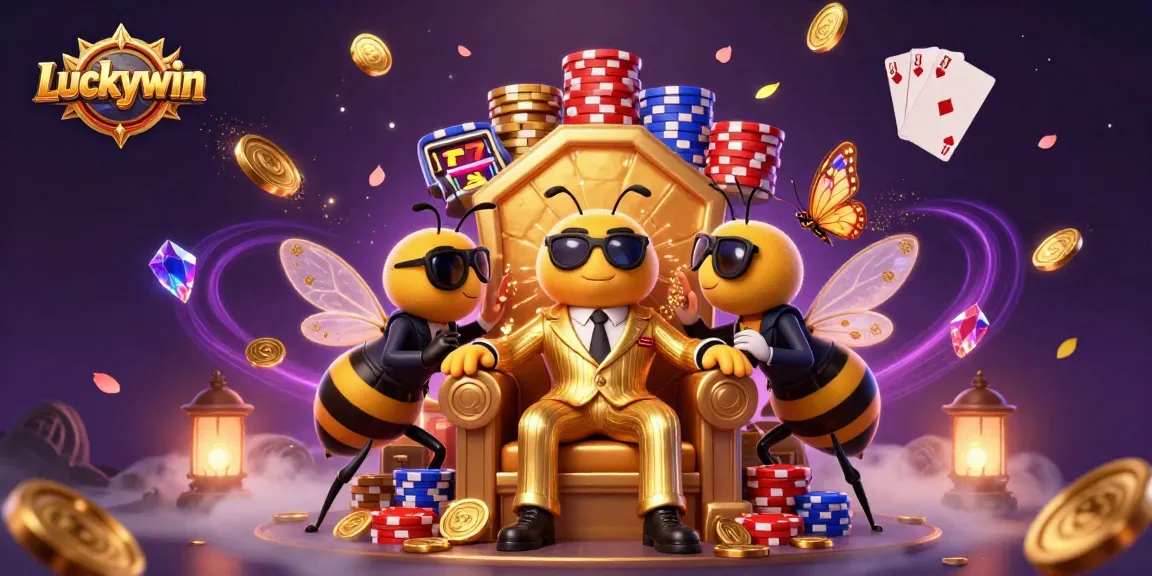 Experience the excitement of Luckywin with dazzling slots and vibrant casino elements.