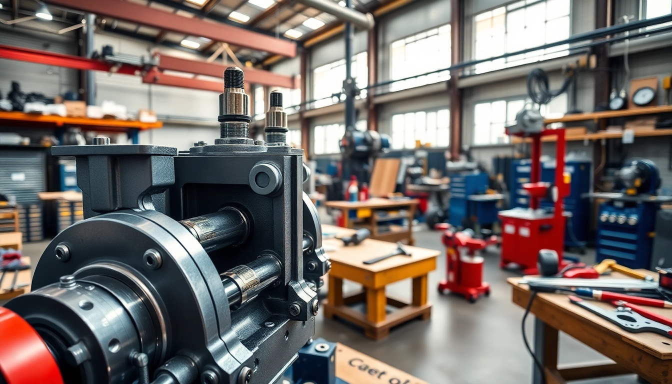 Showcasing custom hydraulic equipment in an industrial setting, illustrating precision engineering and functionality.