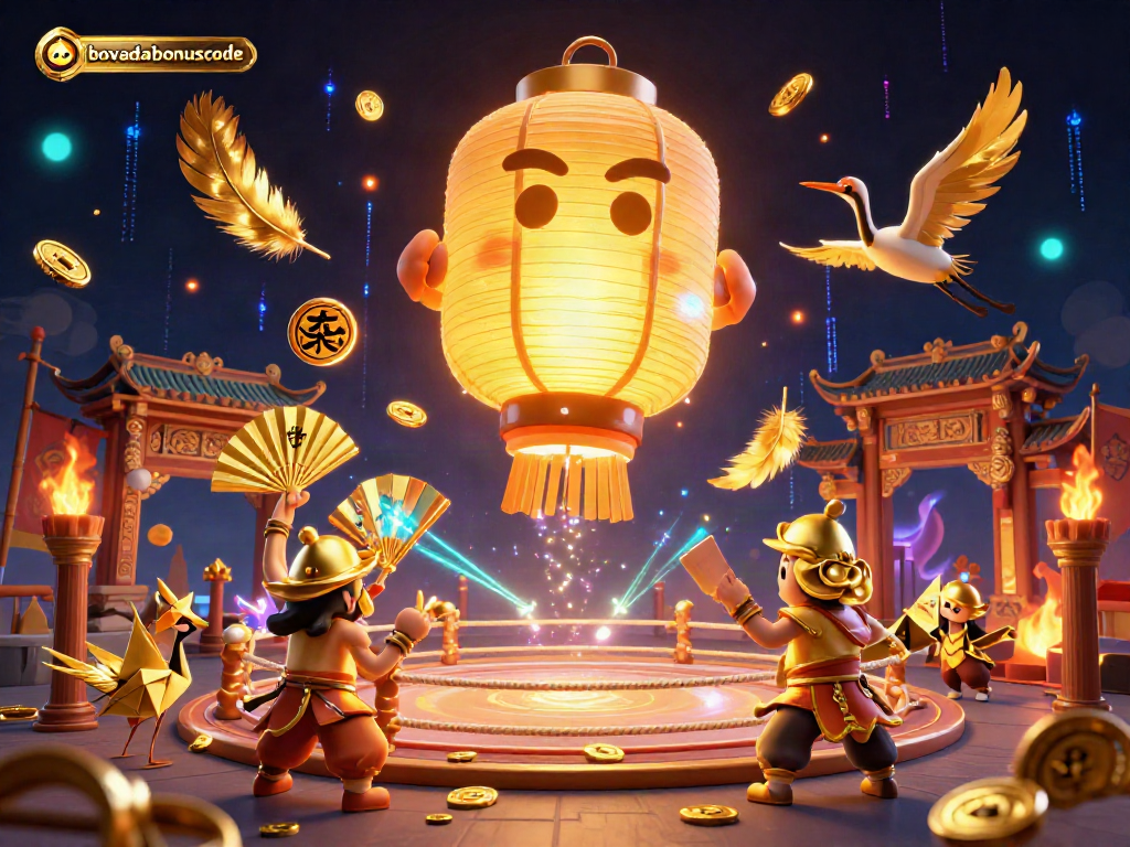 Engage with bovadabonuscode in a vibrant Asian-inspired casino scene, featuring glowing symbols and dynamic elements.