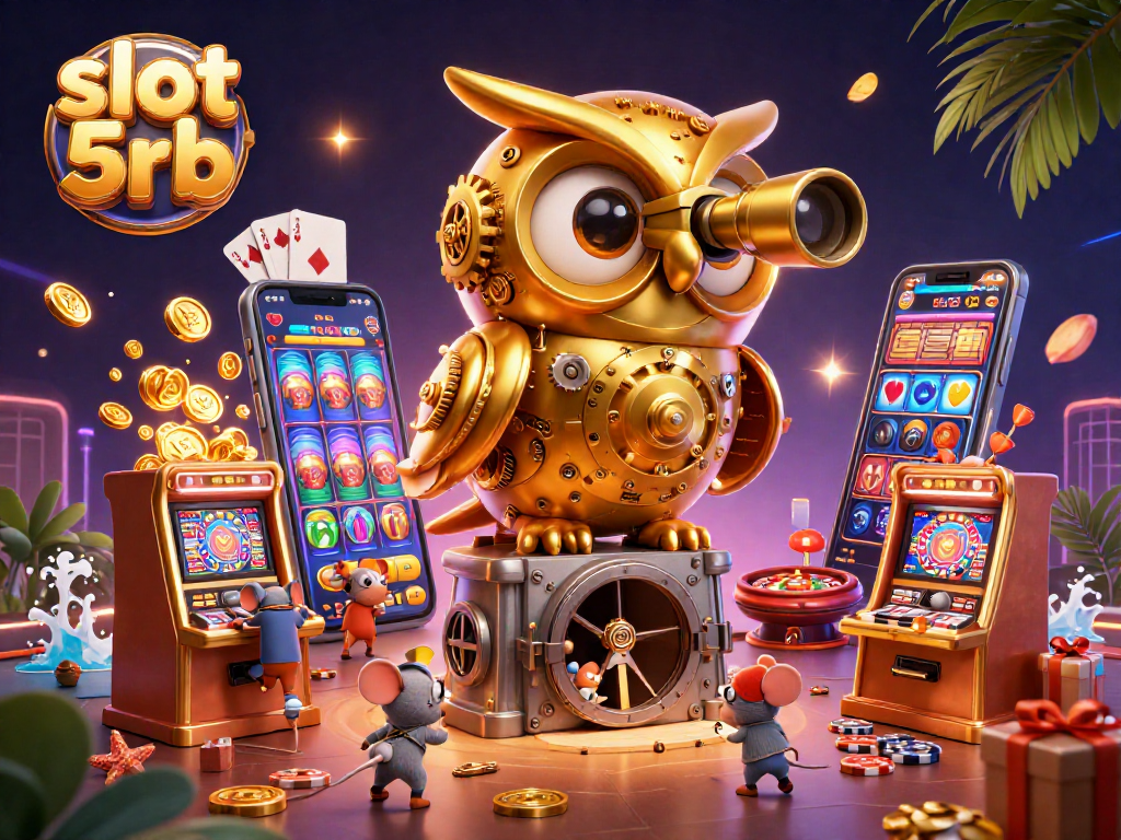 Experience excitement with slot 5rb: colorful 3D casino scene with gaming elements and vibrant characters.