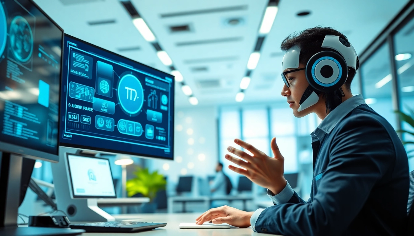 Engaging Ai Bots enhancing user collaboration in a modern workspace.