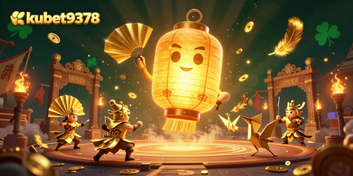 Experience the excitement of kubet9378 in this dynamic casino scene filled with magical characters and golden treasures.