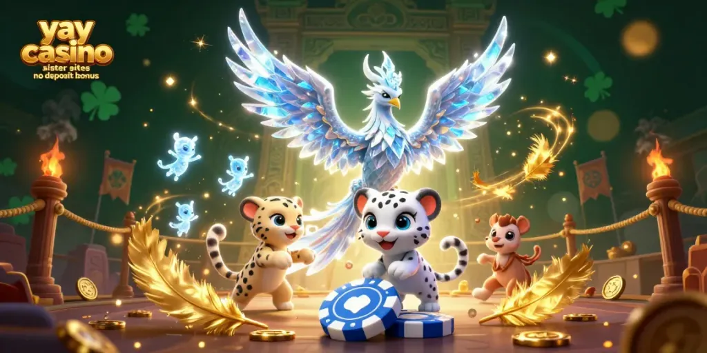 Experience the thrill of yay casino sister sites no deposit bonus with vibrant casino-themed characters and elements.