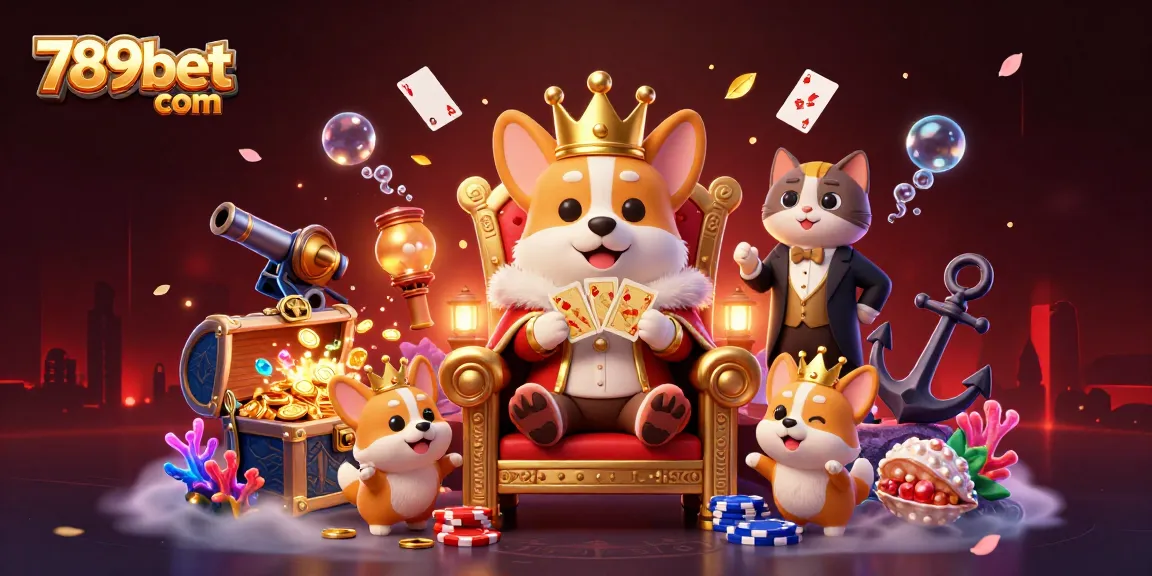 Experience the excitement at 789bet com with 3D cartoon characters in a vibrant casino scene.