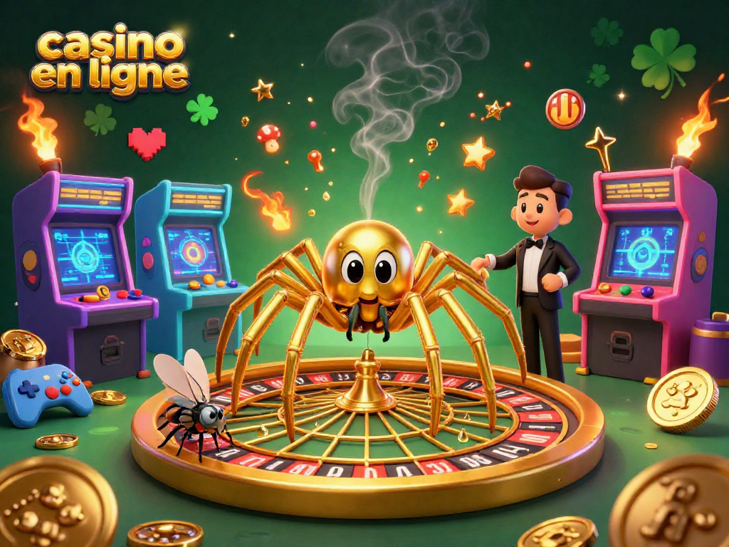 Placer tes mises dans un casino en ligne passionnant avec une araignée dorée et un croupier centipède.