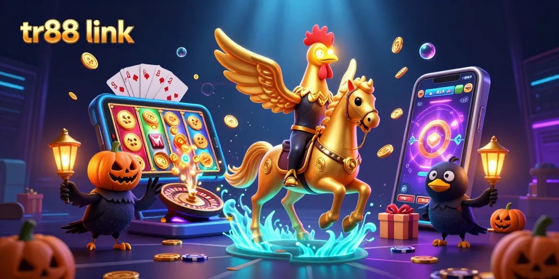 Experience thrilling gameplay with tr88 link, featuring a golden rooster in a dynamic casino scene.