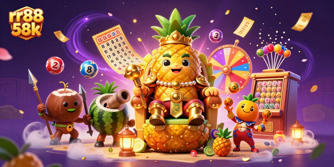 Join the adventure at rr88 58k with the golden pineapple king and dynamic gaming elements.