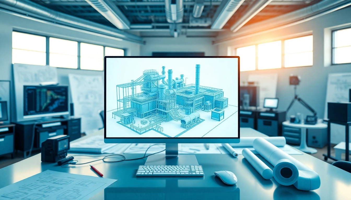 Plant 3D modeling process illustrated with advanced software tools in a modern workspace.