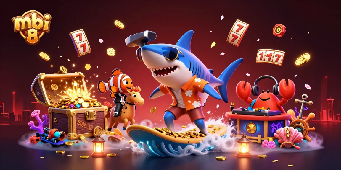 Engage in thrilling gameplay with mbi 8, featuring vibrant casino elements and characters in action.