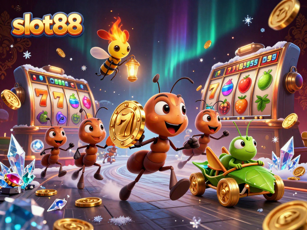 Experience thrilling slot88 action with quirky heist team and vibrant, dynamic game elements.