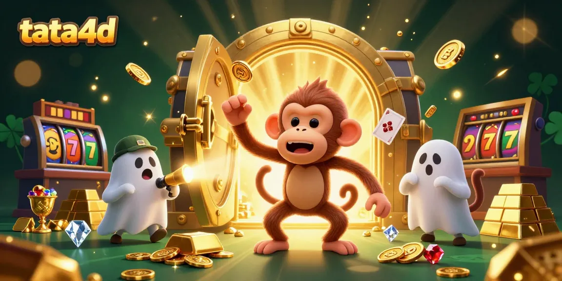 Players enjoy golden winnings with tata4d in a haunted casino filled with treasures and energetic characters.