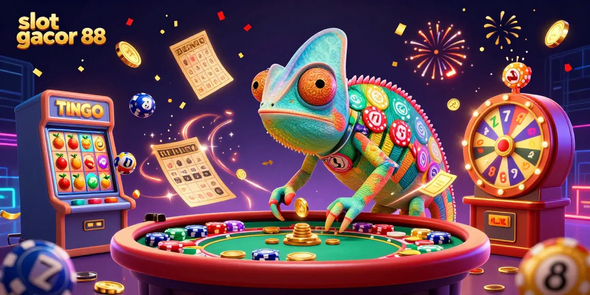 Experience vibrant gameplay with slot gacor 88 featuring colorful lottery balls and casino elements.